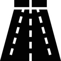 A black and white road with a cross on it vector