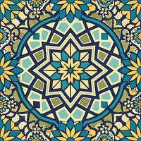 A colorful, ornamental design with a circular pattern vector