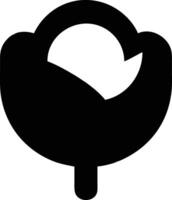 A black and white flower with a circular shape vector