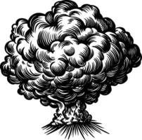 An illustration of a mushroom cloud vector