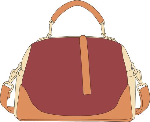 hand bag cartoon fashion, handbag colorfull, hand bag fashion design on white background