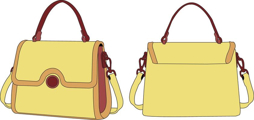handbag colorfull, hand bags hand draw on white background, hand bag fashion