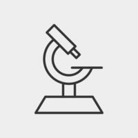 Microscope liner icon. Learning icon for web and mobile app. vector