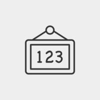 Numbers liner icon. Learning numbers icon for web and mobile app. vector