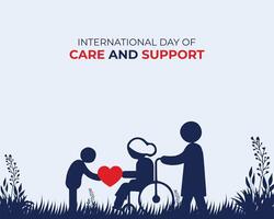 International Day of Care and Support. 29 October. Holiday Concept. Template for background with banner, poster and card. flat illustration. vector