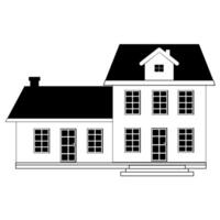 Simple house design icon , House Icon with Editable Stroke and Pixel Perfect. Minimalist black house icon, Collection home sign, flat style houses in outline and line design vector