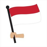 Clean and Simple Indonesia Flag Design vector