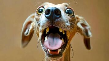 A close up of a dog with its mouth open showing its teeth video