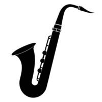 saxophone silhouette illustration vector
