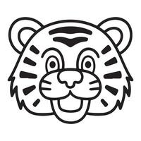 Tiger Face Coloring Page Illustrations vector