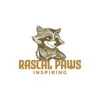 An Inspiring Logo Design By Rascal Paws vector