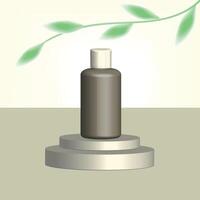 Bottles for cosmetics, shampoos, conditioners, hair masks. 3D visualization. Can be used to create presentations, packaging and product visualizations, as well as various packaging layouts. vector
