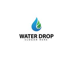 Water drop logo design with gradient color and creative idea vector