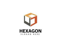 Hexagon Logo Loop Design template. Hexagonal infinity Looped shape corporate modern logotype. vector