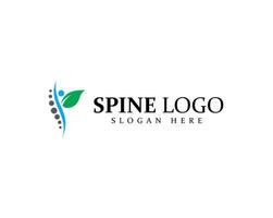 Chiropractic logo design element with creative concept vector