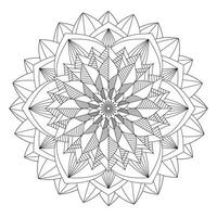 A coloring page with a circular design vector