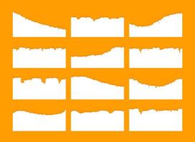 Set of torn ripped paper sheets vector