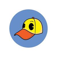 This is an illustration of a duck-shaped hat, suitable for your needs vector