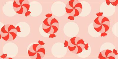 pink background with candy pattern. beautiful design for banner template, poster, greeting card, social media. vector