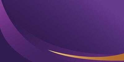 Minimal purple abstract curve background with gold stripes. Perfect for banner, template, flyer, brochures, and presentations vector