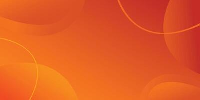 Orange dynamic curves abstract background with circle shapes, lines, and copy space. Can be used for banners, templates, wallpapers, backgrounds, posters, flyers, and presentations vector