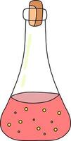 Magical Potion in a Flask with Bubbles vector