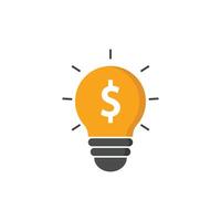 Lightbulb with dollar sign vector