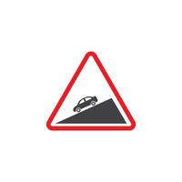 Steep car descent vector
