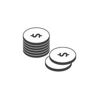 Stack of currency dollar icon vector