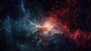 Flying through the galaxy. Galaxy and Nebula. Abstract space background. Endless universe with stars and galaxies in outer space. Cosmos art. Motion design. video