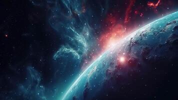 An image of the earth and space video