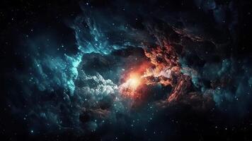 Galaxy and Nebula. Abstract space background. Endless universe with stars and galaxies in outer space. Cosmos art. Motion design. video