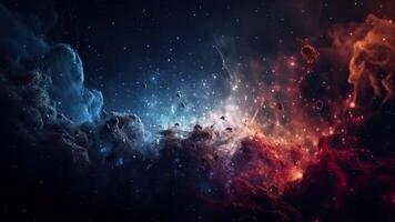 Galaxy and Nebula. Space background. Endless universe with stars and galaxies in outer space. Cosmos art. video