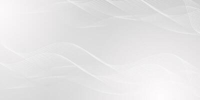 Modern abstract background in grey white colors with flowing shiny lines. Digital future technology concept. illustration vector