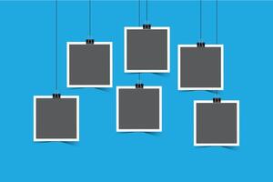 Instant picture frame template in hanging style that is pre-made. vector