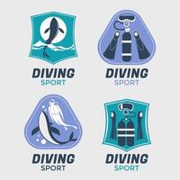 Set of Collection Diving Emblem Idea Design Template for Tournament and Club vector