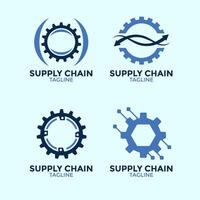 Set of Collection Gear Emblem Idea design for Industry and Technology Service vector