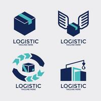 Set of emblem template for logistics and delivery company vector