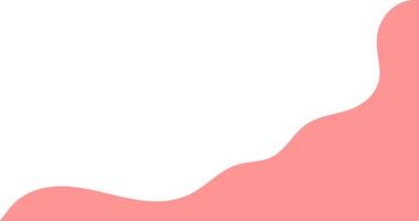 Peach wavy corner suitable for background, layout, banner. Fluid corner illustration vector