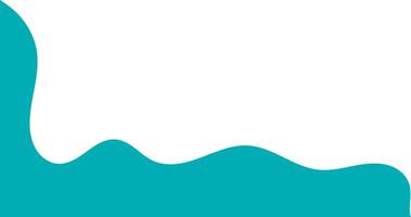 Teal wavy corner suitable for background, layout, banner. Fluid corner illustration vector