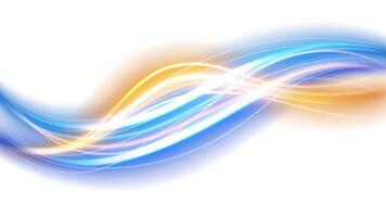 Abstract Light Trails, Isolated on White Background vector