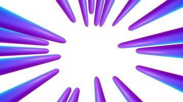 3D Fluid Blue Rays Zoom in Motion Effect, Purple Smooth Light Gradient Isolated on White Background vector