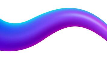 3D Fluid Wave Shape of Purple Smooth Gradient Isolated on White Background vector