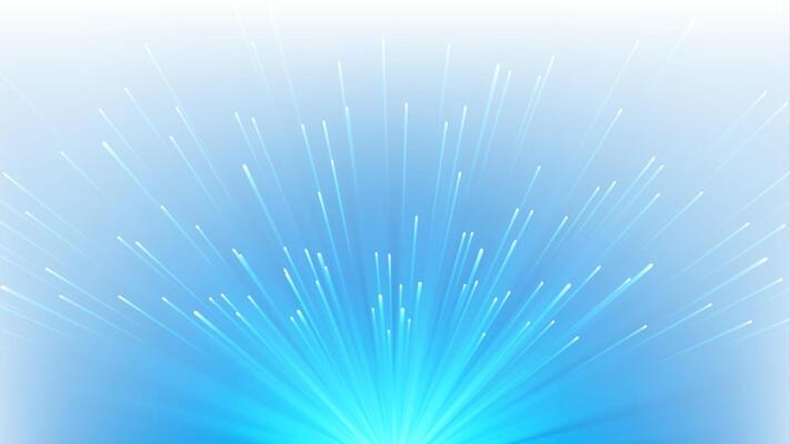Blue Light Rising with Sparks, Isolated on White Background