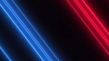 Abstract neon glowing diagonal stripes. Light lines. laser light. Modern background design. 3D, 4K, seamless loop video
