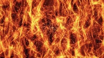 The orange light from the dust particles creates a beautiful bokeh. elegant abstract background with light particles. Abstract background particles. Seamless looping video
