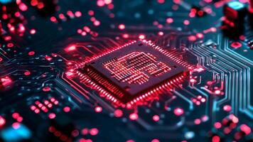 A close up of a computer chip on a circuit board video