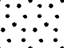 Crayon dots seamless pattern. Abstract chalk geometric minimalism pattern. seamless black and white circle background. Irregular shapes. Modern stylish dot texture. Trendy print vector