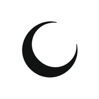 A black and white crescent on a white background vector