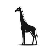 Giraffe silhouette on white background vector